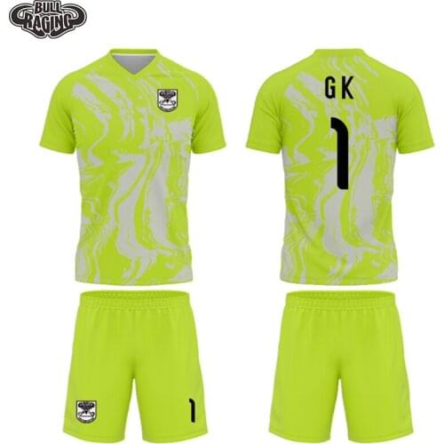 Custom Shortsleeve GK Football Uniform Jersey Kits Football Shirt Sublimation Printing Personaized Sports Clothes