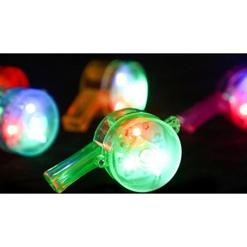 Round glowing whistles help flash whistles Bar party atmosphere supplies night whistles to push toys