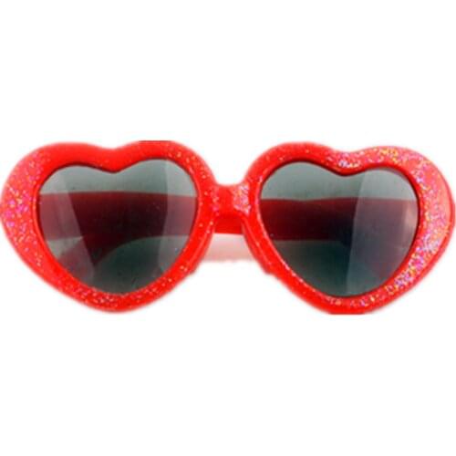 Doll clothes accessories fashion style Red border love sunglasses fit for 18Inch American Doll&43cm Baby Doll