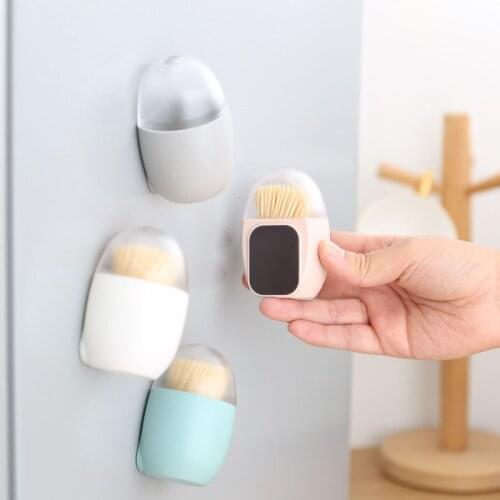 Magnetic Toothpick Holder Container Portable Toothpick Box Refrigerator Microwave Oven Household Table Toothpick Dispenser
