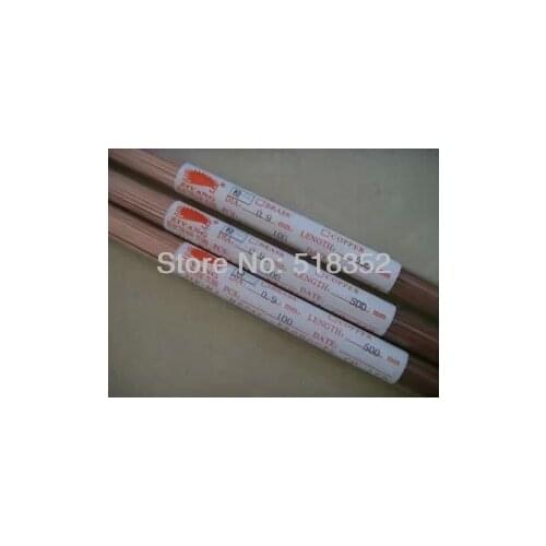 0.9mmx500mm Ziyang Copper Electrode Tube for EDM Drilling Machines Single Hole