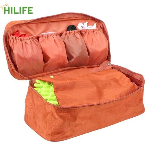 Multifunction Portable Waterproof Womens Bra Underwear Storage Bag Travel Clothes Organizer Cosmetic Makeup Pouch Case