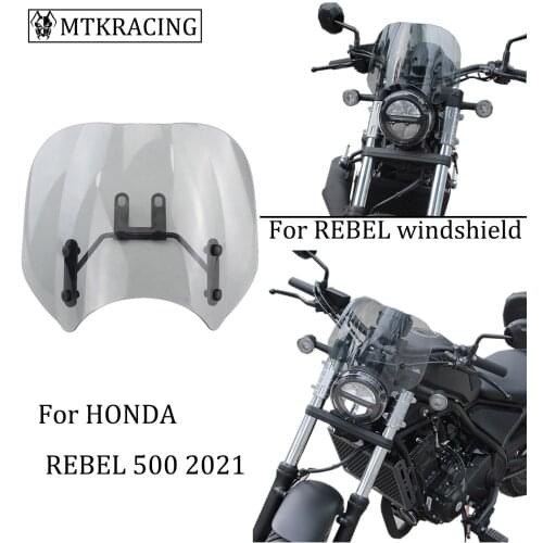 MTK RACING For HONDA REBEL 500 CMX 500 300 REBEL 500 motorcycle front screen windshield fairing breeze 2020-2021