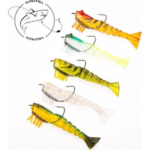 Anti-Corrosion High Quality Bionic Freshwater Soft Fishing Lure Artificial Silicon Shrimp Bait 95mm/8.5g Silicone Fishing Bait