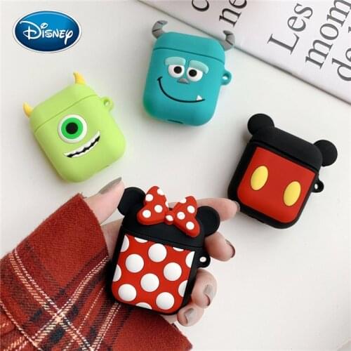 Cartoon Cute Mickey Minnie Airpods Soft Silicone Case Bluetooth Headset Box Protective Case Wireless Headset Case Toy Accessorie