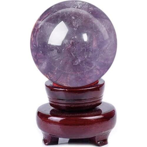 Natural Purple Amethyst Ball Raw Gemstone Polished Crafted Fashion Gifts Magic Purple Quartz Stone Ball Crystal Home Decoration