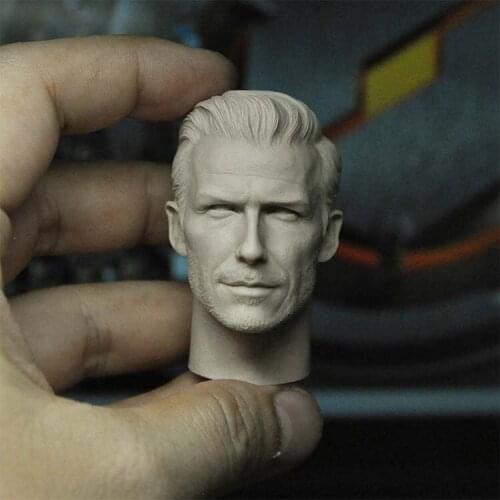 1/6 Scale Middle Aged David Beckham Unpainted Head Sculpt for 12''Body DIY