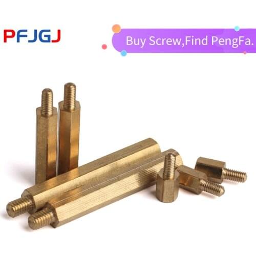Peng Fa Copper Column M3 M4 Single Head Hexagonal Copper Column Screw Hexagonal Isolation Column Main Plate Screw
