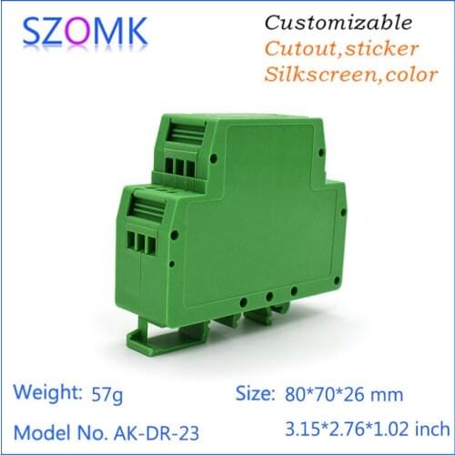 1 pc, high quality plastic plc din enclosure junction box electronic instrument enclosure 80*70*26mm abs housing case