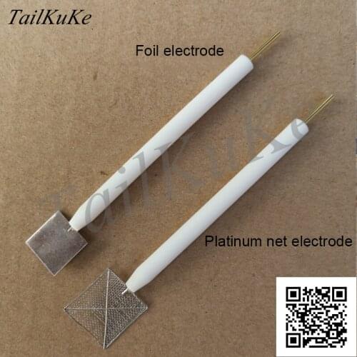 Platinum Plate Electrode 10*10*0.1mm 99.99 Purity Tetrafluororod Platinum Plate Electrode