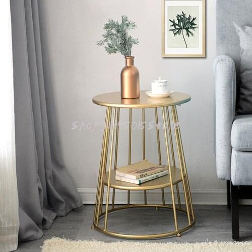 Simple Modern Small Table Round Corner Table Nordic Iron Gold Side Table Coffee Table Coffee Table Creative Bedside Table