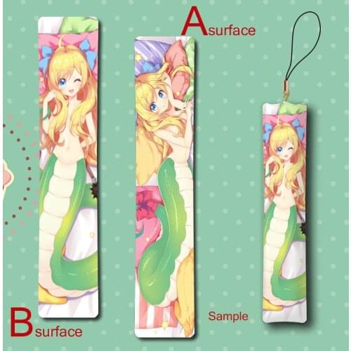 Ropkick on My Devil! Jashin-chan Doroppukikku Cute Anime Mini Dakimakura Keychain Pillow Hanging Ornament Phone Strap Gift
