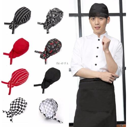 Cotton Colourfull Chef Hat Pirates Chef Cap Skull Cap Professional Catering VariousKitchen Tool Cooking Kit
