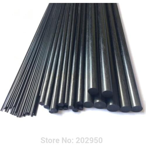 4pcs 8pcs Carbon Fiber Rods For RC Airplane Matte Pole 2mm 1mm 1.5mm 2.5mm 3mm 4mm 5mm 6mm 7mm 8mm 10mm 11mm 12mm Diameter 500mm