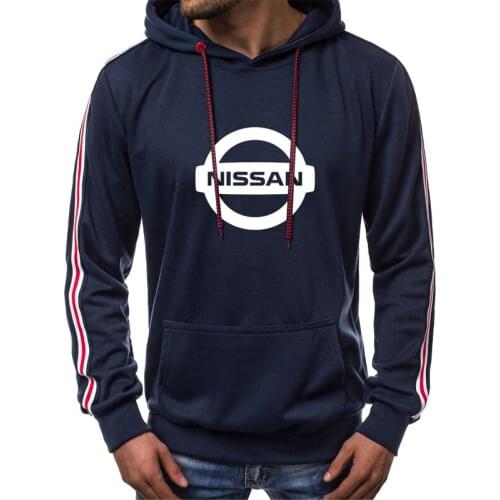 Fashion Casual Mens hooded sweater NISSAN Car Logo Printing Spring Autumn Mens pullover Cotton High Quality Mens Sweatshirt