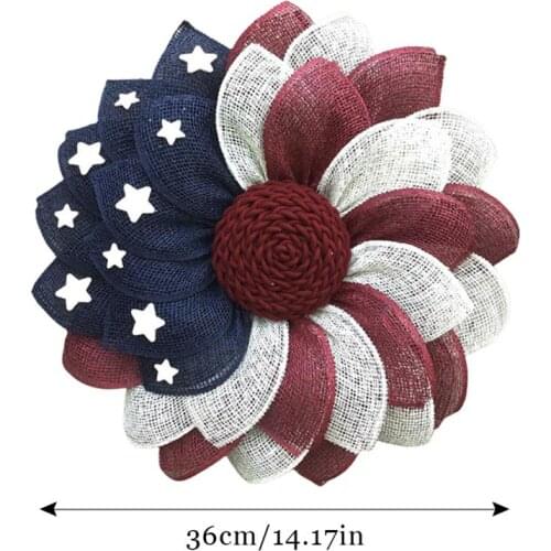 Sunflower Wreath Easter Wreaths Ornaments Spring Wreath Hanging Pendants Artificial Garland Simulation Leaf Decor New