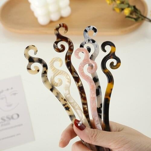 2021 Vintage Chinese Style Hair Sticks Acetate resin Chopstick Women Hairpins Hair Clip Pins Wedding Chopsticks Hair Accessories
