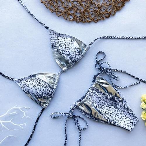 Sexy Bandeau Bikini Bandage Swimwear Women 2020 Push Up Solid Swimwear Leopard Print Zebra Pattern Halter Swimsuit Summer Bather