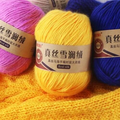 100 g/Ball Anti-pilling Soft Mohair Yarn Silk Knitting Yarn Hand Knitting Scarf DIY Cotton Crochet Thread