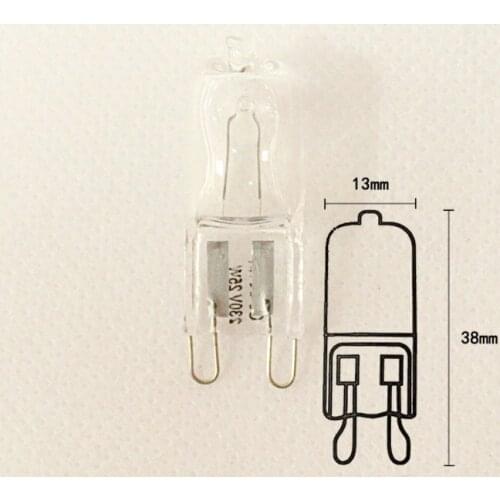 50pcs/lot) Mini G9 Halogen Lamps 25W 40W 60W Capsule Clear Crystal Light AC 220V 230V 360 Degree 2800-3000K Warm White Led Bulb