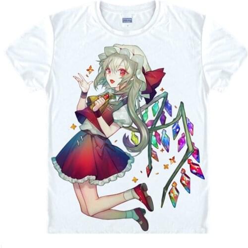 Touhou Project T-Shirt Flandre Scarlet Shirt couple T-shirts Anime characters Kawaii/Cute Quick Drying Casual Shirts Janpanese A