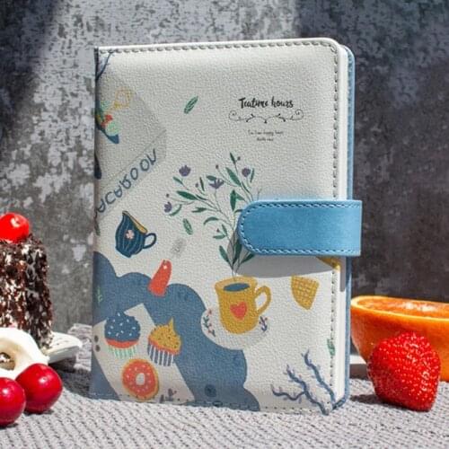 36K PU notebooks magnetic buckle hand account book student stationery notepad Sketchbook Kawaii girl Diary school Stationery