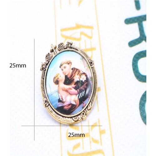 Catholic jesus cross brooch. 3 pieces / icon are random