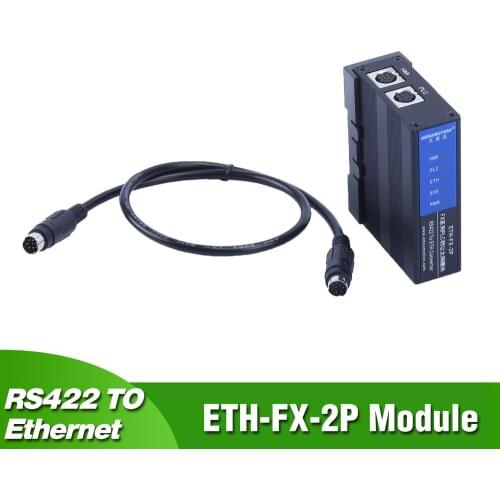 ETH-FX-2P RS422 TO Ethernet Converter Module For Mitsubishi FX FX1N/1NC FX2N/2NC FX3U/3U FX3G/3GA/3GC FX3S Series PLC
