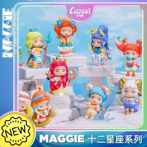 Blind Toys Maggie Twelve Constellation Series Blind Box Toy Figure Random One Cute Anime Character Birthday Surprise Gift