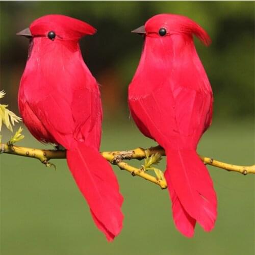 Foam Feather Artificial Parrots Imitation Bird Model Outdoors Garden Decoration