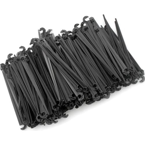 Irrigation Drip Support Stakes 1/4 inch Tubing Hose for Vegetable Gardens Flower Beds Herbs Gardens Black 200 Pack