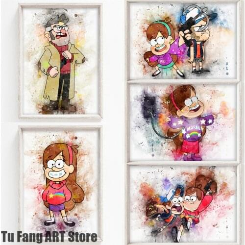 Canvas Painting Wall Art Disney Gravity Falls Posters and Prints Room Decor Pictures for Bedroom Home Decoration Wall Decor