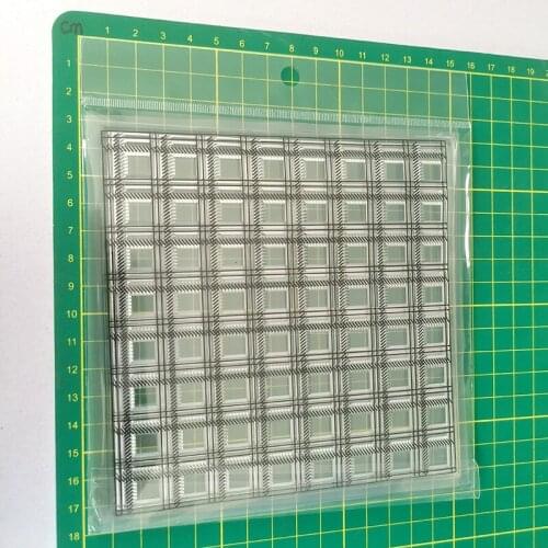 Lattice HANDMADE PLAID Clear Stamp Transparent Seal DIY Scrapbooking Card Making Clear Silicone Stamp Crafts Supplies 2021 New