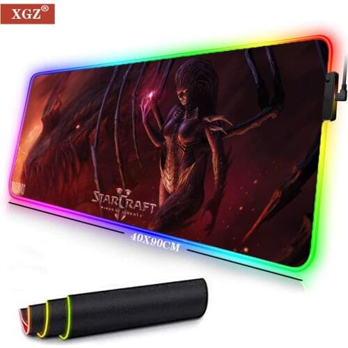 Xgz Ghost Anime RGB Mouse Pad Gamer Table Mat Large M XXL XXL Computer Peripheral Accessories Children and Adult Mouse Pad Pc