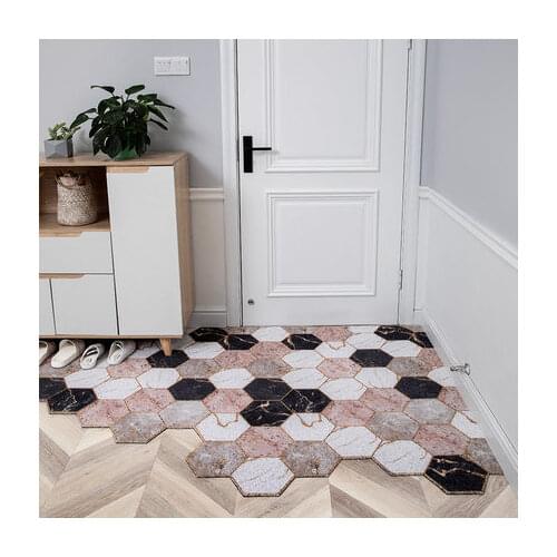Creative Geometry Door Mat Living Room Floor Mat Bathroom Non-slip Rug Easy Clean Entry Door Rugs Doormat For Indoor Outdoor