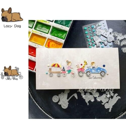Cute Biker Girl Metal Cutting Dies Scrapbooking Stencil DIY Decorative Craft Embossing Die Cuts Card Making New Dies For 2020