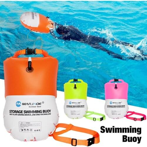 20L Swimming Buoy With Dry Bag Multifunctional Inflatable Good Visibility Swimming Buoy For Water Sports Lovers