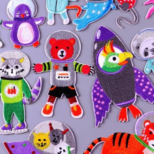 Cartoon Space Adhesive Stick-on Patch Embroidery Patches On Clothes Patches For Clothing Badge Sewing Patch For Clothing Sticker