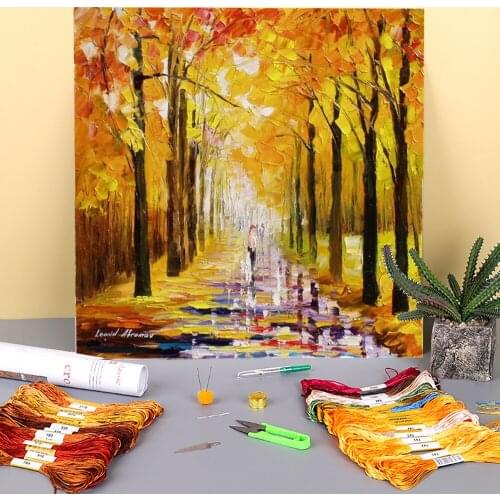 Guardians Gold Printed 11CT Cross Stitch Complete Kit DIY Embroidery DMC Threads Craft Painting Handiwork Needlework Stamped