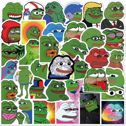 10/30/50pcs/pack Funny Frog PEPE Meme Graffiti Stickers Laptop Luggage Motorcycle Phone Skateboard Toys Kids Stickers Graffiti