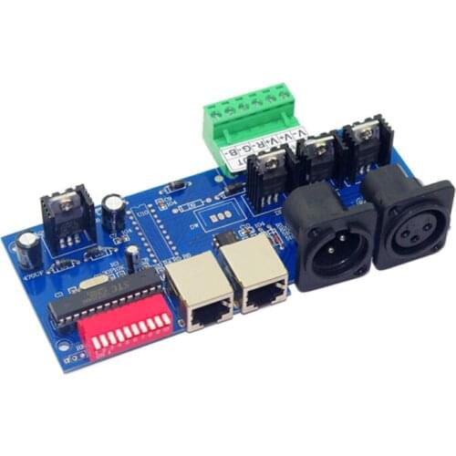 3CH DMX512 with RJ45 Easy DMX RGB LED Decoder,Constant Current Controller,Dimmer,Drive