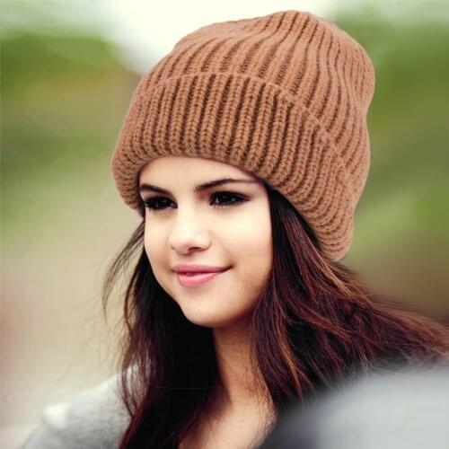 New Winter Hats For Women beanie Caps for Men Cotton Knitted Warm Hat Solid Color Outdoor Cycling bonnet Cap 2021 New