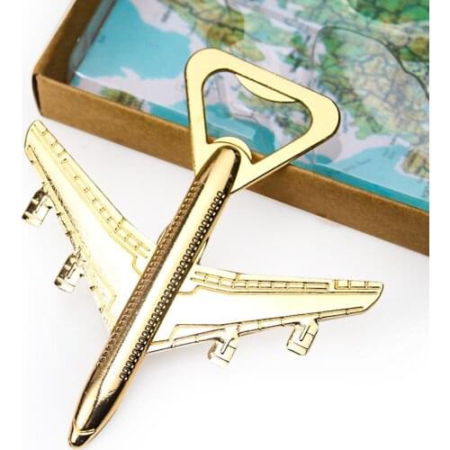 Beer Opener New Design Golden Airplane Beer Bottle Can Opener Alloy Hangings Tools Household Gifts Bottle Opener