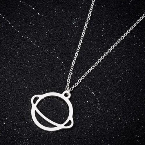 Yiustar Saturn planet pendant jewelry space astronomers gift solar system jewelry pendant Star design Pendant UFO space