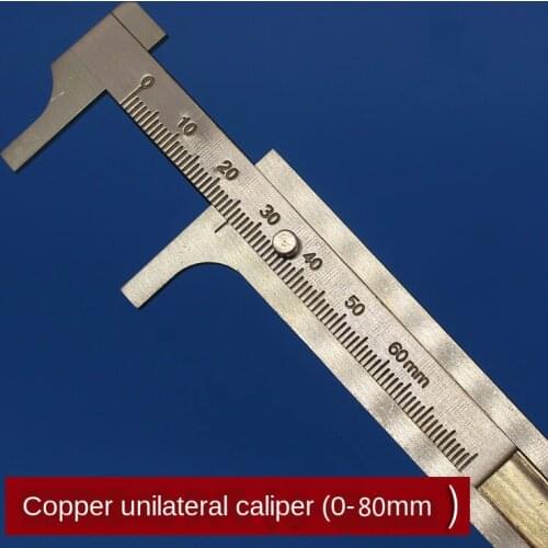 Portable High Qualtiy Measure Measurement Tool Pocket 0-80mm Copper Ruler Single scale Mini Brass Sliding Gauge Vernier Caliper
