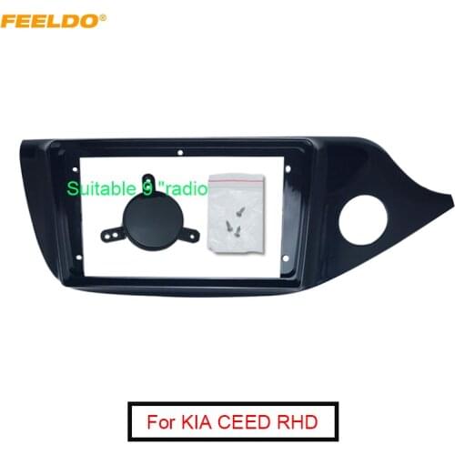 FEELDO Car Audio Stereo 2Din Fascia Frame for KIA CEED RHD 9 Inch Big Screen Dashboard Panel Mount Trim Kit