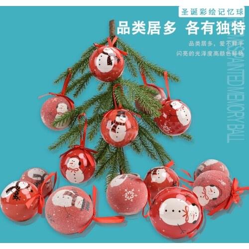 Christmas decorations memory ball pendant 75MM paper foam ball paper bag ball pendant gift single box