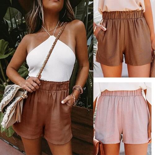 Womens Fashion Casual Shorts Solid Color Wide Leg Pants Pocket Sports Shorts High Quality Comfy Daily Simple Short Dropshipping