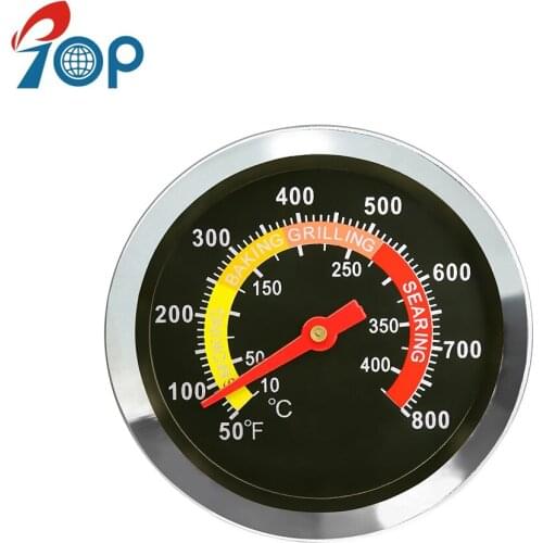 BBQ Thermometer Replacement Grill Temp Gauge Stainless Steel Barbecue Smoker Grill Temperature Gauge 800F/ 400 Celsius