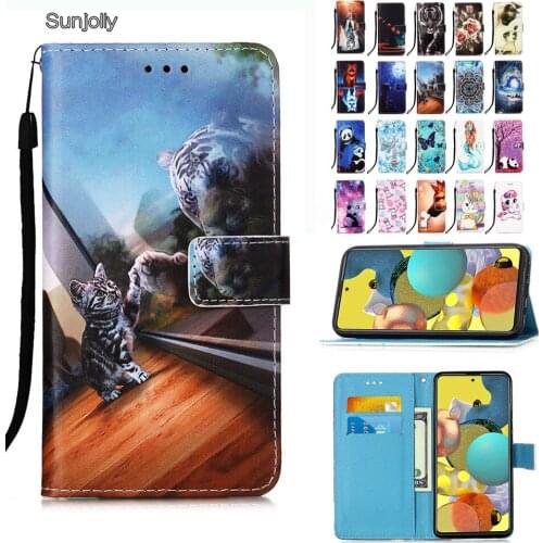 Sunjolly PU Leather Case for MOTO E6 Panda Lanyard Stand Card Wallet Phone Case Cover for Motorola MOTO E6 coque fundas capa